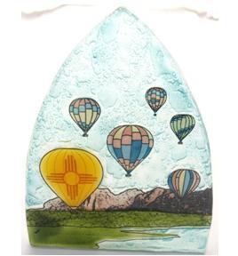 Recycled Glass Night Light  | Hot Air Balloons