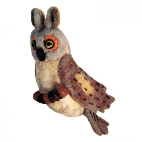 Woolie Bird Ornament | Great Horned Owl