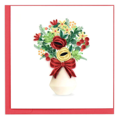 Holiday Bouquet Quilling Card