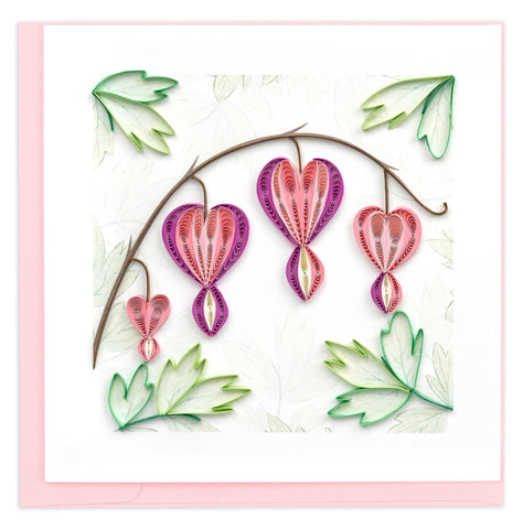 Bleeding Hearts Quilling Card