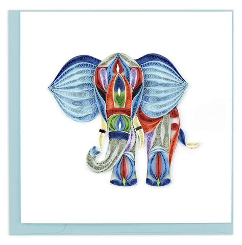 Abstract Elephant Quilling Card