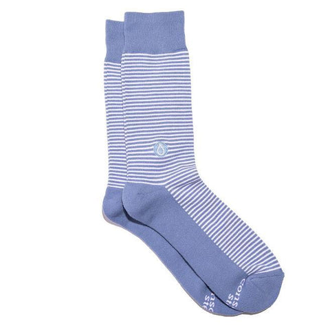 Socks That Give Water | Blue & White Stripe