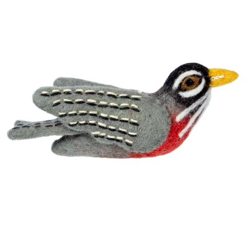 Woolie Bird Ornament | Red Robin