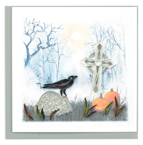 Spooky Graveyard Quilling Card