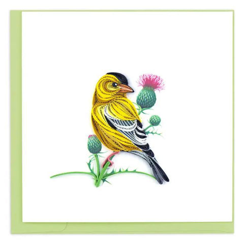 Eastern Goldfinch Quilling Card
