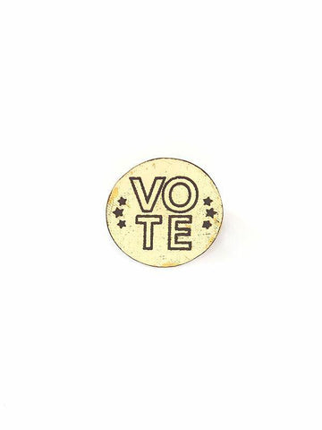Brass Pin | VOTE
