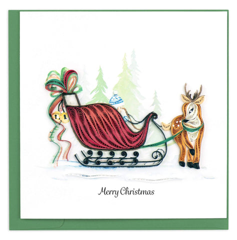 Sleigh Ride Quilling Card