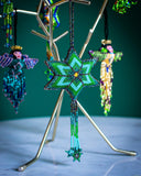 Beaded Ornament | Star | Multi-Color | 2 Sizes