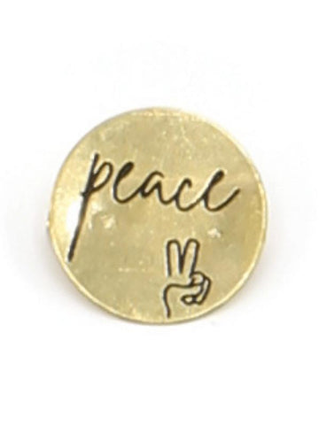 Brass Pin | Peace