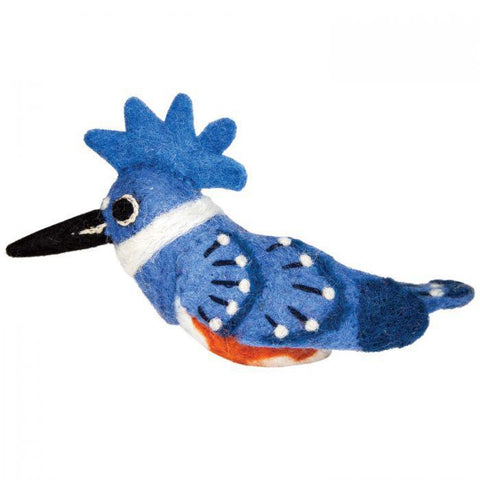 Woolie Bird Ornament | Belted Kingfisher