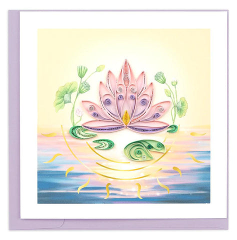 Special Anniversary Lotus Quilling Card