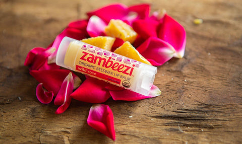 Zambeezi Organic Beeswax Lip Balm | Wild Rose