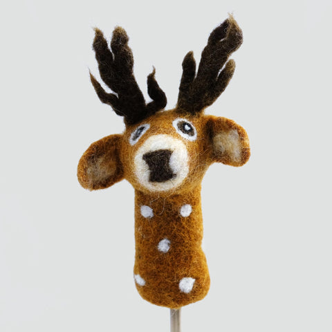 Felted Wool Finger Puppet | Deer