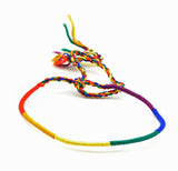 Rainbow Round Silk Friendship Bracelet